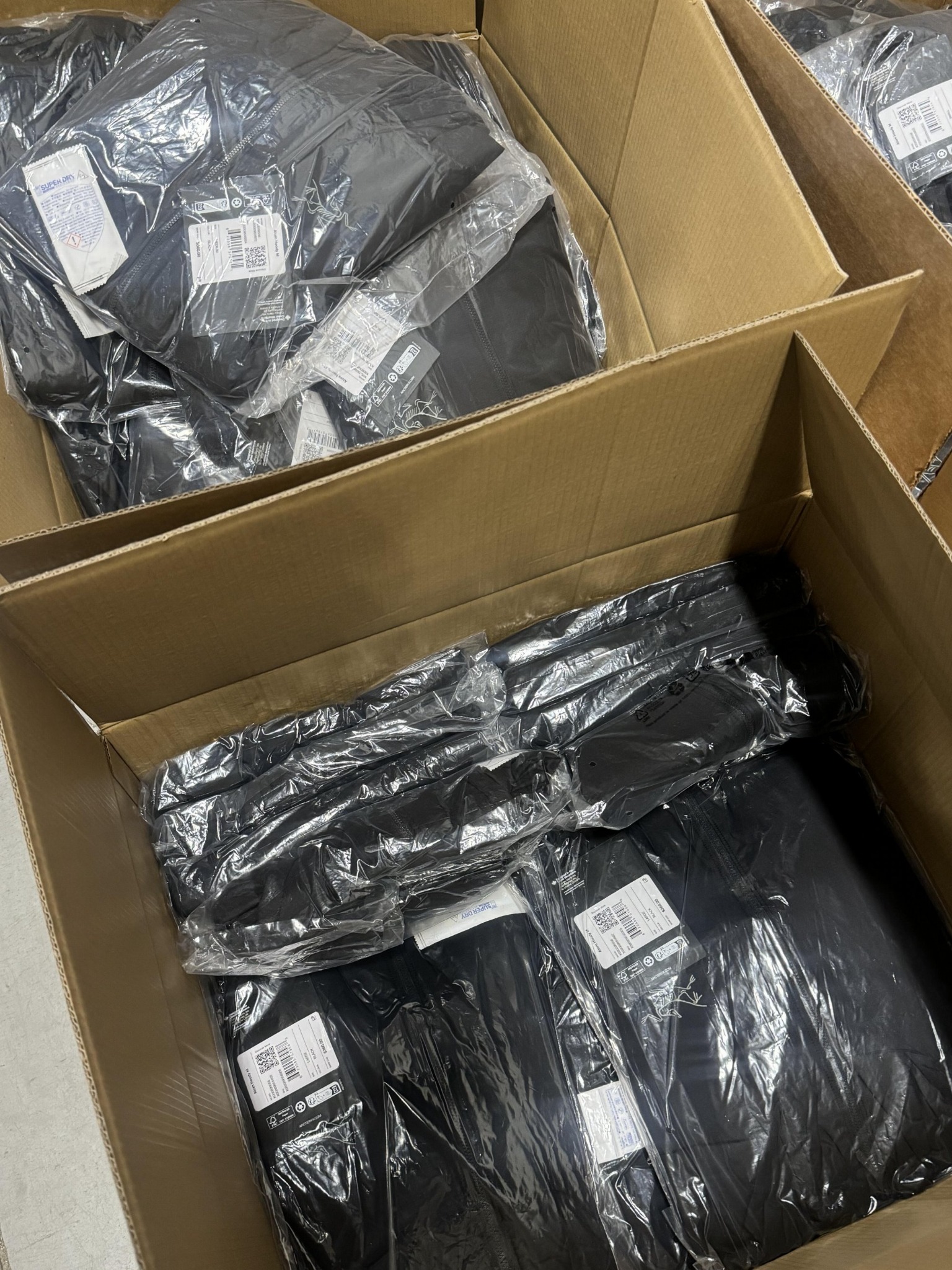 Dark apparel stock